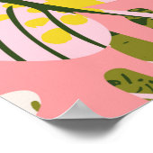 Exotisches abstraktes tropisches Muster mit heller Poster (Ecke)