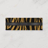 Exotisches afrikanisches Zebra Gold 2 Mini Visitenkarte (Rückseite)