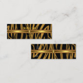 Exotisches afrikanisches Zebra Gold mit Visitenkar Mini Visitenkarte (Vorne/Hinten)