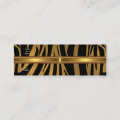 Exotisches afrikanisches Zebra Gold mit Visitenkar Mini Visitenkarte (Rückseite)