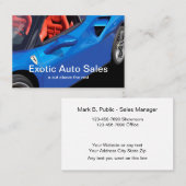 Exotisches Auto-Händler-Sport-Auto Visitenkarte (Vorne/Hinten)