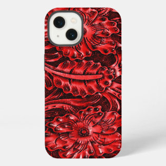 Exotisches bearbeitetes ledernes Rot des Blickes | iPhone Hülle