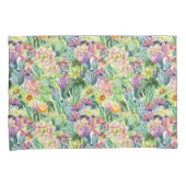 Exotisches blühendes Aquarell-Kaktus-Muster Kissenbezug (Vorderseite-Rechts)