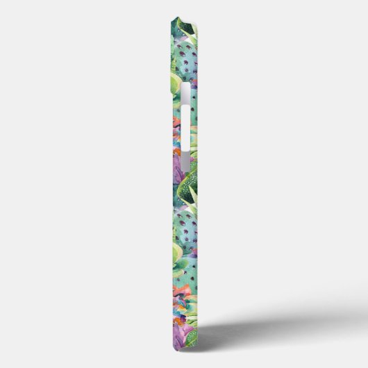 Exotisches blühendes Kaktmuster Case-Mate iPhone Hülle (Rückseite / Links)