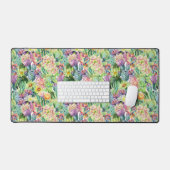 Exotisches blühendes Kaktmuster Schreibtischunterlage (Tastatur & Maus)