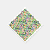 Exotisches blühendes Kaktmuster Serviette (Ecke)