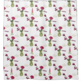 Exotisches Blumenarrangement im Glas Duschvorhang (Vorderseite)