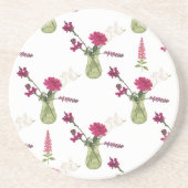 Exotisches Blumenarrangement im Glas Getränkeuntersetzer (Vorne)