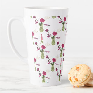 Exotisches Blumenarrangement im Glas Milchtasse