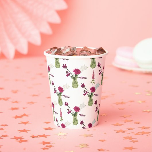 Exotisches Blumenarrangement im Glas Pappbecher (Insitu)