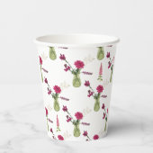 Exotisches Blumenarrangement im Glas Pappbecher (Rückseite)