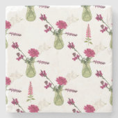 Exotisches Blumenarrangement im Glas Steinuntersetzer (Vorderseite)