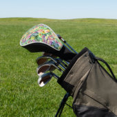 Exotisches Blütenmuster Golf Headcover (In SItu)