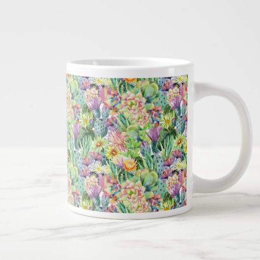 Exotisches Blütenmuster Jumbo-Tasse (Rechts)