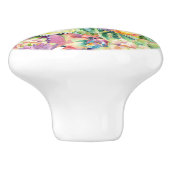 Exotisches Blütenmuster Keramikknauf (Seitenansicht)