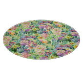 Exotisches Blütenmuster Schneidebrett (Ecke)