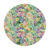 Exotisches Blütenmuster Schneidebrett (Vorderseite)