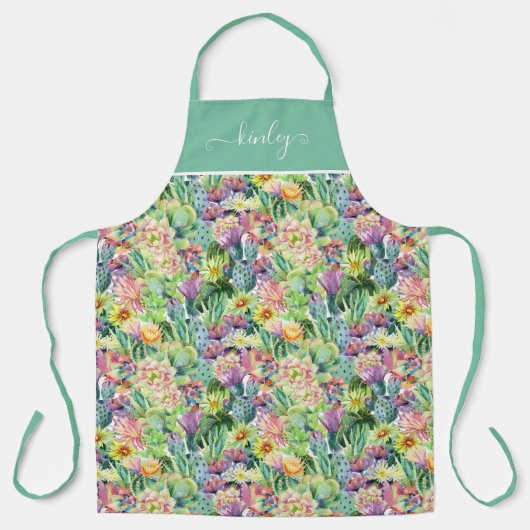 Exotisches Blütenmuster Schürze (Vorderseite)