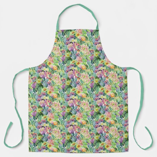 Exotisches Blütenmuster Schürze (Vorderseite)