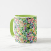 Exotisches Blütenmuster Tasse (Vorderseite Links)