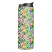 Exotisches Blütenmuster Thermosbecher (Nach links gedreht)