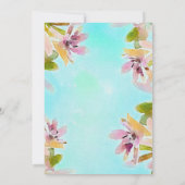 Exotisches Brautparty mit Aquarellfarben Einladung (Rückseite)