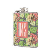 Exotisches der Dschungel-Blätter-und Elefant-| Flachmann (Links)