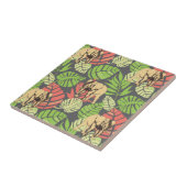 Exotisches Dschungel-Blätter und Elefanten Fliese (Seite)