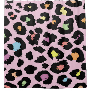 exotisches farbenfrohes wildes Leopardendesign han Duschvorhang