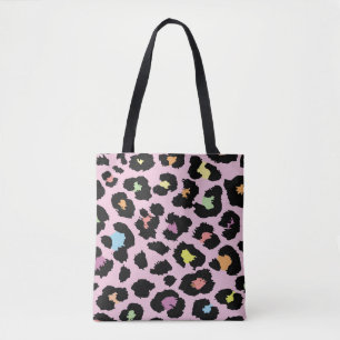 exotisches farbenfrohes wildes Leopardendesign han Tasche