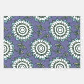 Exotisches, farbiges Mandala-Flachpapier Geschenkpapier Set (Vorderseite)