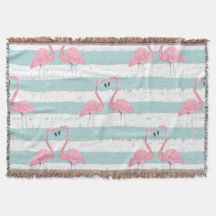 Exotisches Flamingo-Gestreiftes Hintergrundmuster Decke