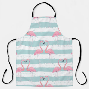 Exotisches Flamingo-Gestreiftes Hintergrundmuster Schürze
