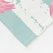 Exotisches Flamingo-Streifenhintergrundmuster Fleecedecke (Ecke)