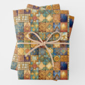 EXOTISCHES GEOMETRISCHES DECOUPAGE DEKORATIVE PAPI GESCHENKPAPIER SET (Beispiel)