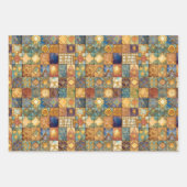 EXOTISCHES GEOMETRISCHES DECOUPAGE DEKORATIVE PAPI GESCHENKPAPIER SET (Vorderseite)