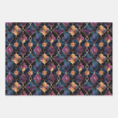 EXOTISCHES GEOMETRISCHES DECOUPAGE DEKORATIVE PAPI GESCHENKPAPIER SET (Vorderseite)