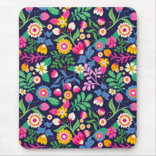 Exotisches handgemaltes Blumenmuster-48330 Mousepad