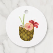 Exotisches hawaiianisches Brautparty Geschenkanhänger (Rückseite)