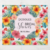 Exotisches hawaiianisches Brautparty Schaumweinetikett (Einzelnes Label)