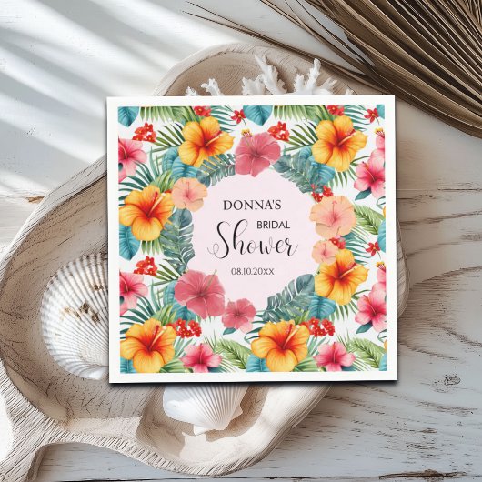Exotisches hawaiianisches Brautparty Serviette