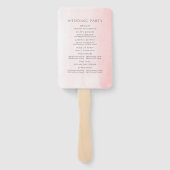 Exotisches Hochzeitsprogramm Pampas Grass White Or Fächer (Rückseite)