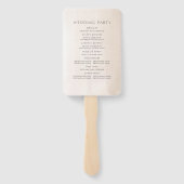 Exotisches Hochzeitsprogramm Pampas Grass White Or Fächer (Rückseite)