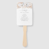 Exotisches Hochzeitsprogramm Pampas Grass White Or Fächer (Vorderseite)