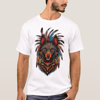 Exotisches Hundedesign inspiriert von Tribal Art T-Shirt