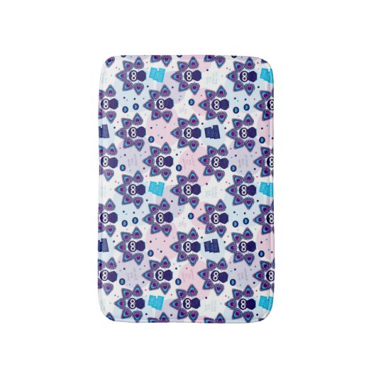 exotisches Indien-Pfaumuster Badematte (Vorderseite Vertikal)