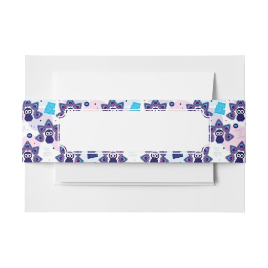 exotisches Indien-Pfaumuster Einladungsbanderole (Vorderseite Beispiel)