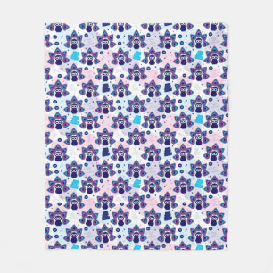 exotisches Indien-Pfaumuster Fleecedecke