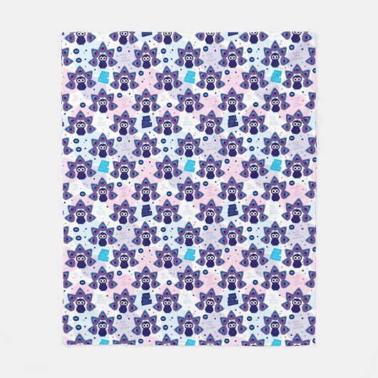 exotisches Indien-Pfaumuster Fleecedecke (Vorderseite)