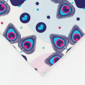 exotisches Indien-Pfaumuster Fleecedecke (Ecke)